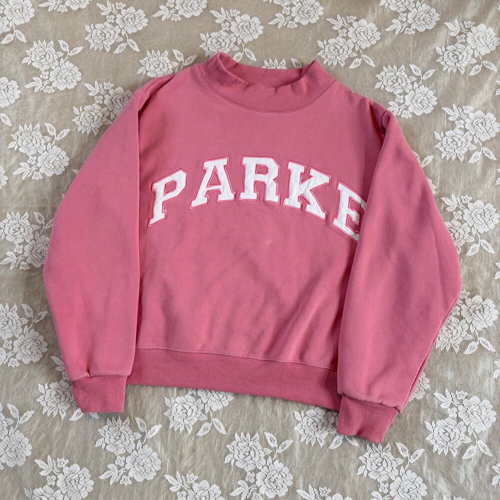 Parke Pink Varsity Crewneck Sweatshirt Size L/XL